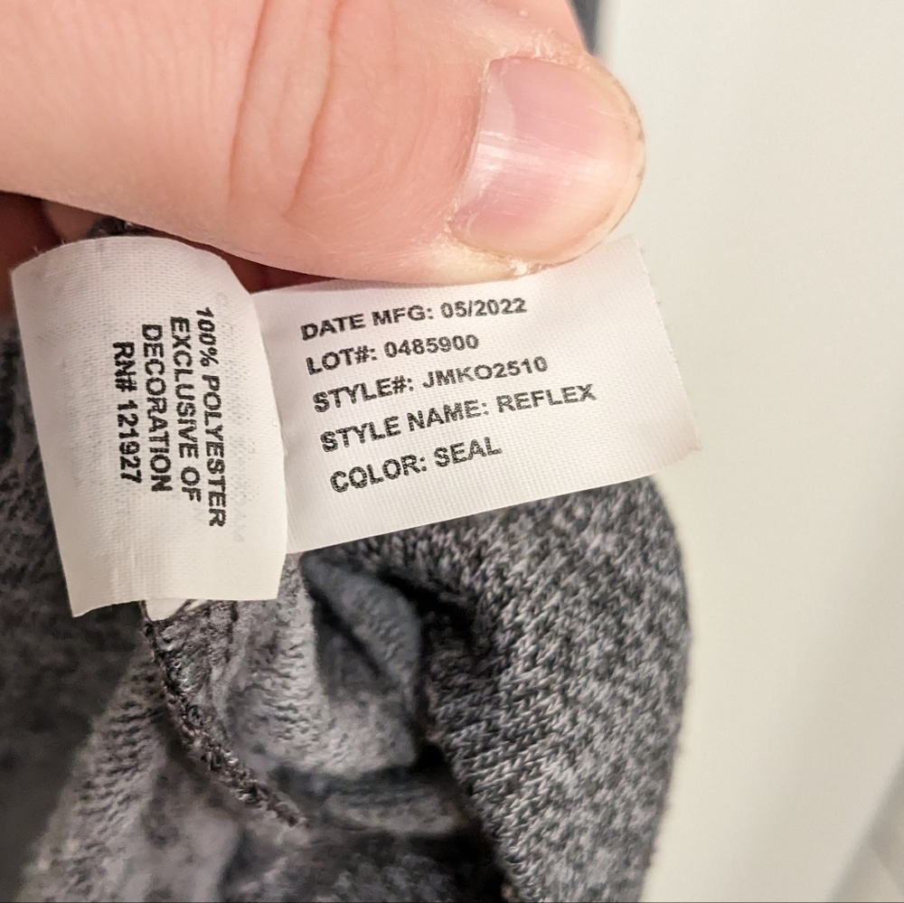 johnnie-O 2022 Reflex Fleece 1/4 Zip Pullover Sweater in Seal Grey Business - Picture 8 of 8